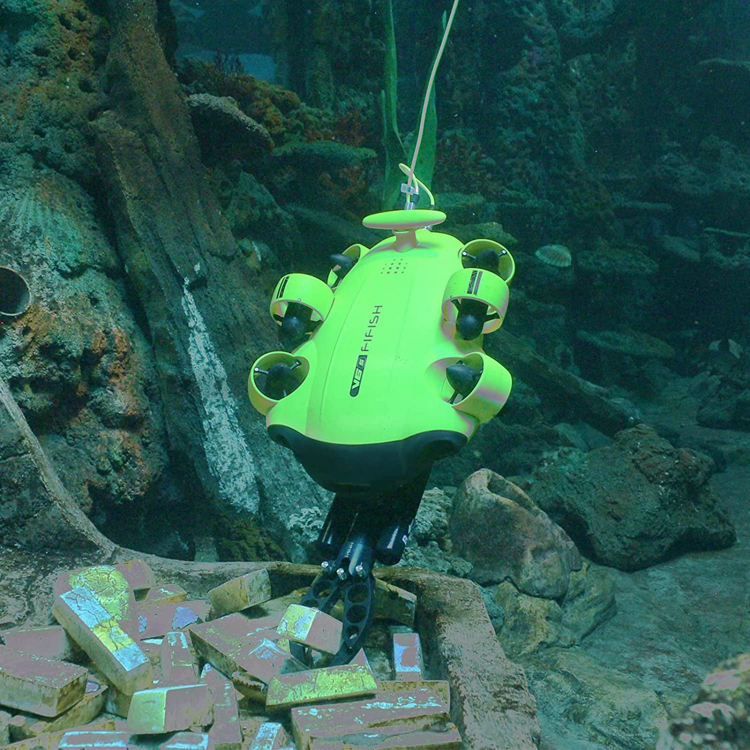 Explore the Depths with V6S Underwater Drone - AI Vision, 4K Camera, 6-Hour Dive Time, and VR Control!