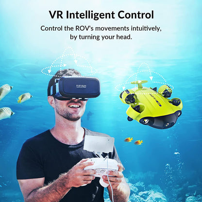 Explore the Depths with V6S Underwater Drone - AI Vision, 4K Camera, 6-Hour Dive Time, and VR Control!